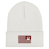 NEW: Cuffed Beanie Resurgence Kettlebell Flag (dark) on Light Hats (2 Colors!)