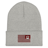 NEW: Cuffed Beanie Resurgence Kettlebell Flag (dark) on Light Hats (2 Colors!)